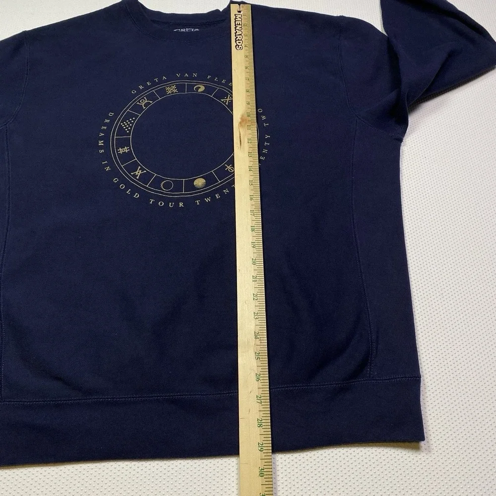 Greta Van Fleet Dreams in Gold 2022 Tour Sweatshirt Navy Crewneck XL